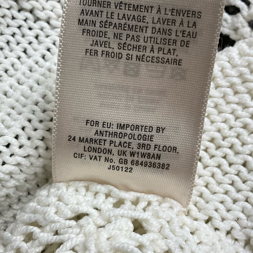 Angel of the North Anthropologie Open Front Cardigan Sweater Romantic Ivory XS - Picture 11 of 13